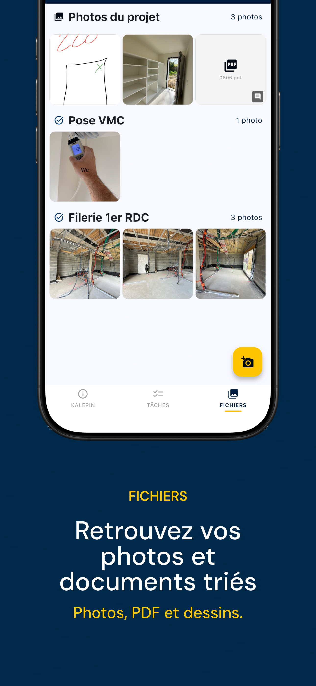 Fichiers — Retrouvez vos photos et documents triés