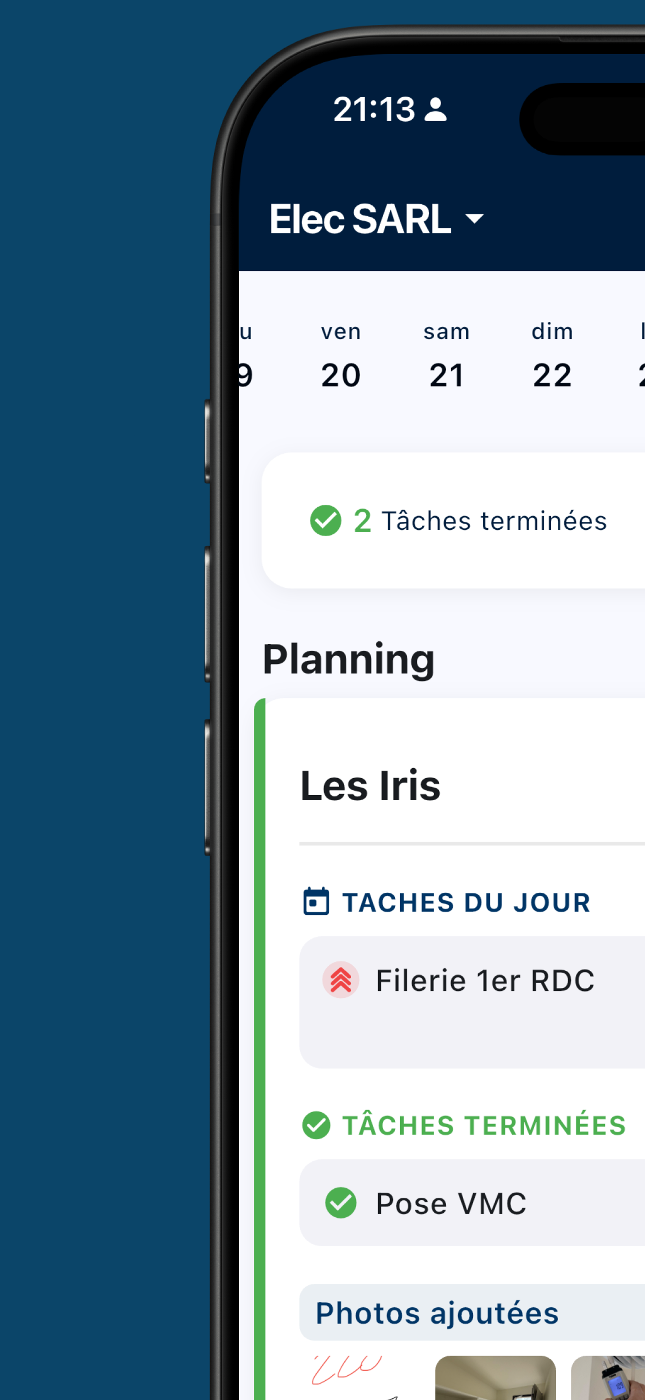 Planning — Suivez vos chantiers au quotidien